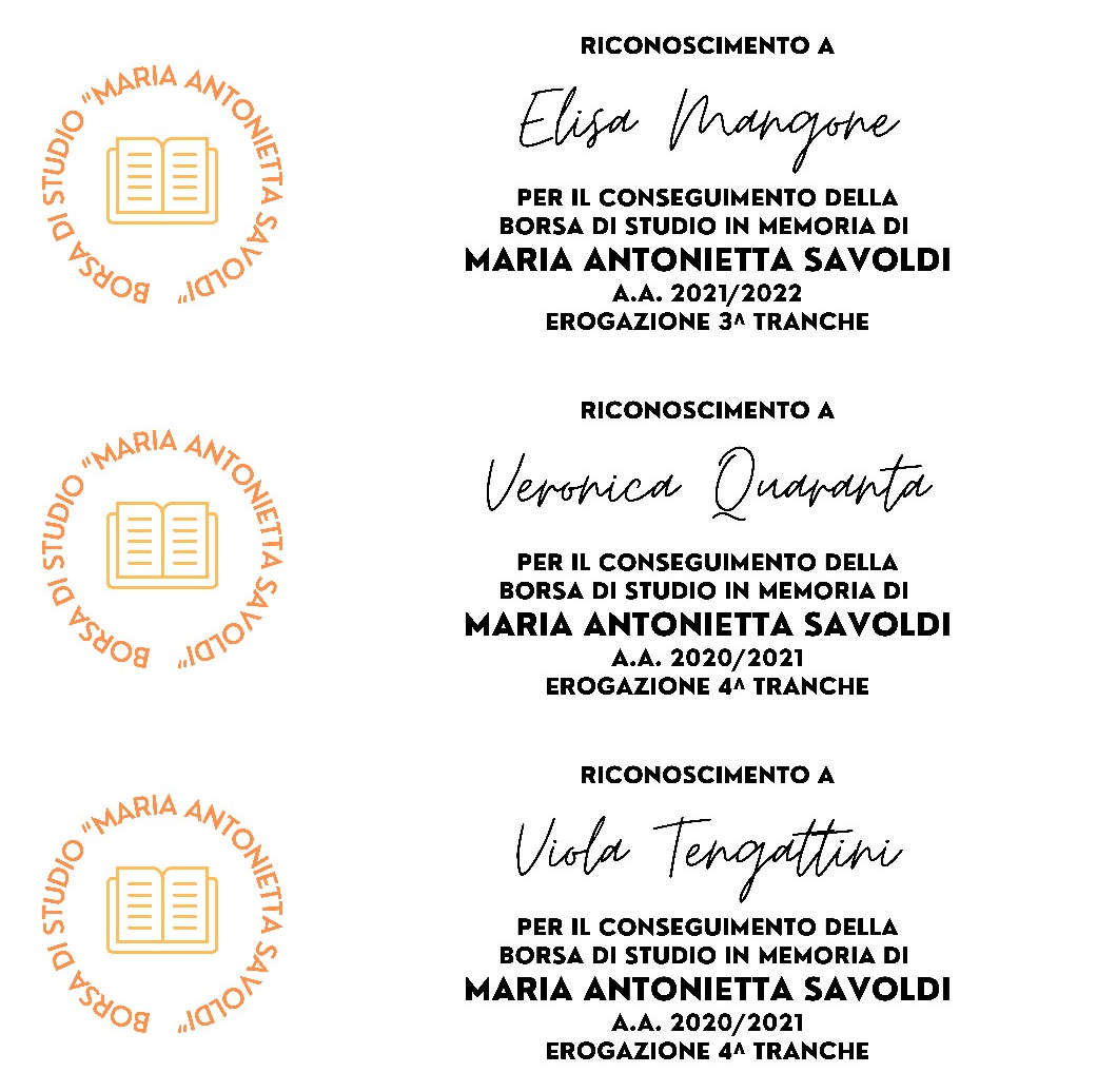Premiazione borse di studio Fondazione Maria Antonietta Savoldi